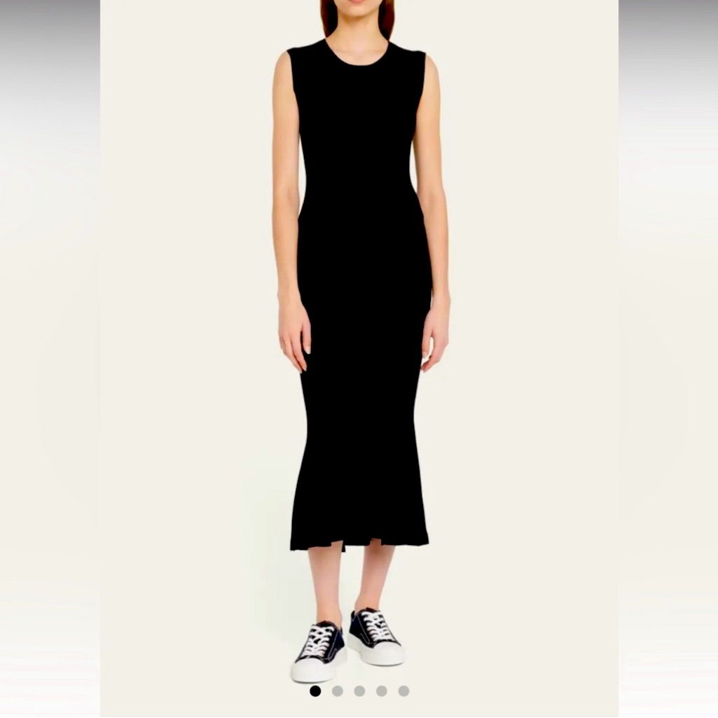 Norma Kamali Black Fishtail Dress Xs---Great For Summer!